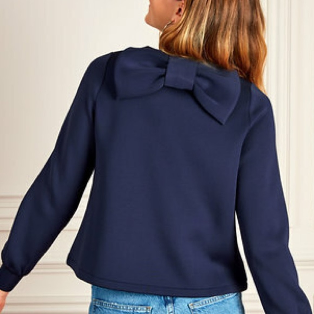 Stella & Dot Navy Round-Neck Blouse